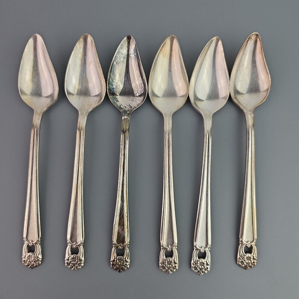 6  Vintage 1847 Rogers Bros IS Silverware Eternally Yours Flatware 6 inch Spoon